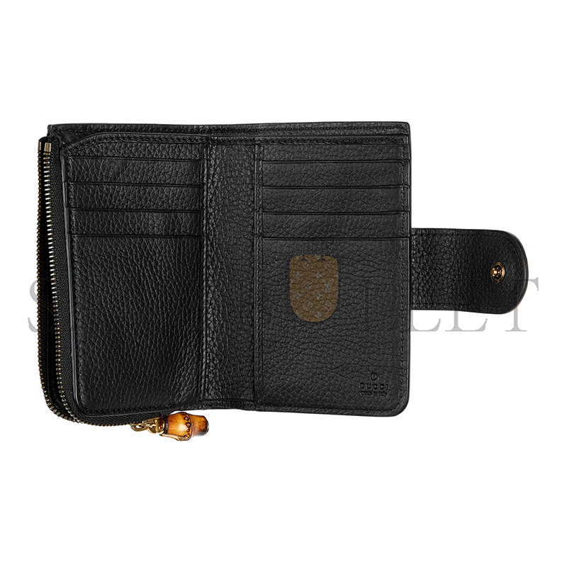 GUCCI MEDIUM DOUBLE G WALLET WITH BAMBOO 739498 (13*8.5*2cm)